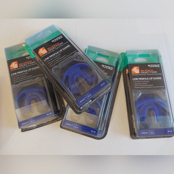 Shock Doctor Other - 4pcs Shock Doctor MouthGuard Low Profile Guard BLUE Adult